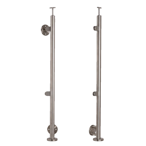 Bal oldali végoszlop ø42,4x1230mm AISI304 oldalsó rögzítés szatén 000-525 (1)