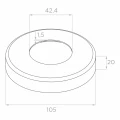 Sarok korlátstub üveghez fi 42,4x1060/1102,4mm 4 tartóval csiszolt 000-559 (4)