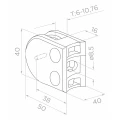 Sarok korlátstub üveghez fi 42,4x1060/1102,4mm 4 tartóval csiszolt 000-559 (6)