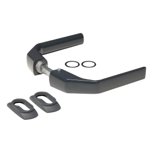 PSG – acél ajtókilincs 125×80 mm antracit, komplett takarásokkal