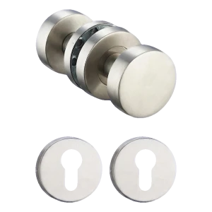 PSG rozsdamentes acél mozgatható ajtókilincs készlet kerek PZ pajzsokkal