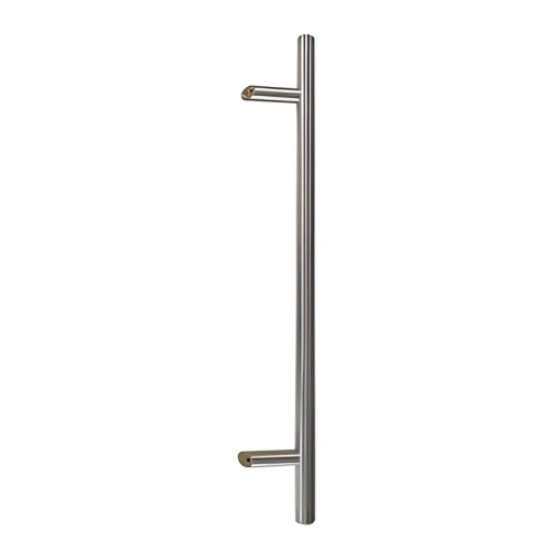 Egyoldalas kerek ajtófogantyú ø32 × 1200 mm – AISI 304 acél, szatinált, 45° rögzítés 000-719 (1)