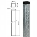 Kerítésoszlop 80x80x2 mm, hossz 2,4 fm, horganyzott 000-489 (4)