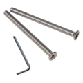PINOX kétoldali ajtófogantyú kerek fekete φ 32 x 1400 mm AISI 304 000-747 (3)