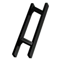 PINOX kétoldali téglalap alakú ajtófogantyú 40×20 mm fekete szatinált 500 mm 000-735 (1)