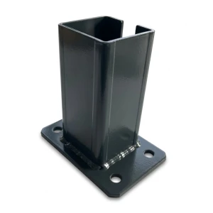 Kerítésoszlop talp 80x80 mm 8 mm grafitszürke