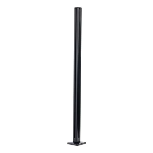 Sarok oszlop korláthoz 45x45x1100mm üveg 8,72mm fekete lapos alumínium