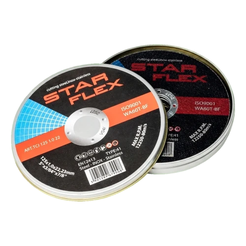 Starflex – acél és inox vágótárcsa készlet 125×1,0 mm (10 db) 000-950 (1)