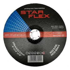 Star Flex – csiszolókorong (durvacsiszoló) 230 × 6,0 mm T27 acél és INOX