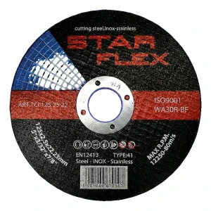 Star Flex – vágótárcsa acélhoz és INOXhoz 125 × 2,5 mm (41-es típus)