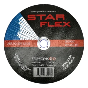 Star Flex vágókorong acélhoz és INOX-hoz 230×2,0 mm lapos Type 41