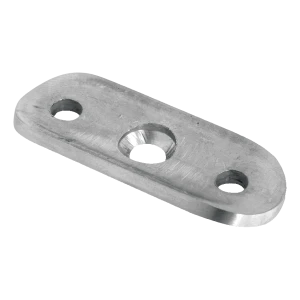 Korlátcsavarozó lemez fi 48,3 mm – AISI 304 rozsdamentes acél, szatén, 64x24x4 mm