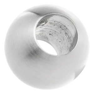 Átmenő korlátgömb fi 25 mm / 12 mm furat, rozsdamentes acél AISI 304 szatén