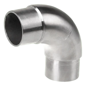 Lágy ragasztott könyök 90° rozsdamentes korláthoz – 42,4 mm rendszer, szatén