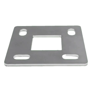 Korlátoszlop alap hegesztéshez 80×80 mm – AISI 304 rozsdamentes acél, 40×40-es rendszer
