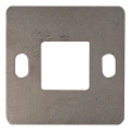 Korlátoszlop alaplemez hegesztéshez 100×100 mm – AISI 304 rozsdamentes acél, 40×40 rendszer 001-162 (1)