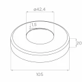 PSG Középső átmenő korlátoszlop ø 42,4 mm AISI 304 – 4 tartó, szatén 001-204 (5)