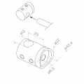 PSG sarok korlátoszlop rozsdamentes acél AISI 304 ø42,4 mm H1060 mm ø12 mm-es rudakhoz való tartókkal 001-206 (5)