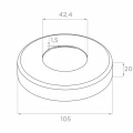 PSG átmeneti korlátoszlop Ø42,4 mm AISI 304 rozsdamentes acélból – 4 db Ø12 foglaló, padlóba szerelés 001-207 (5)