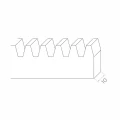 PSG horganyzott acél fogasléc tolókapukhoz 1000 mm modul 4 001-284 (2)